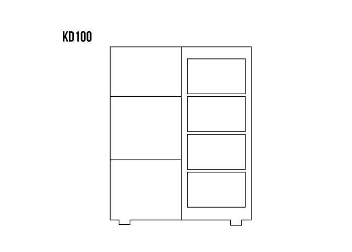 Komoda kombinovaná z masivní borovice KD100