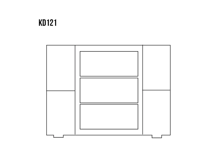 Komoda kombinovaná z masivní borovice KD121
