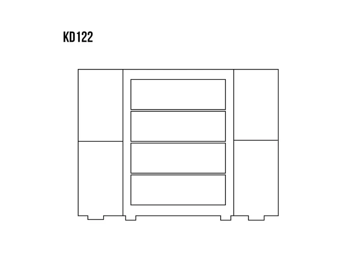 Komoda kombinovaná z masivní borovice KD122