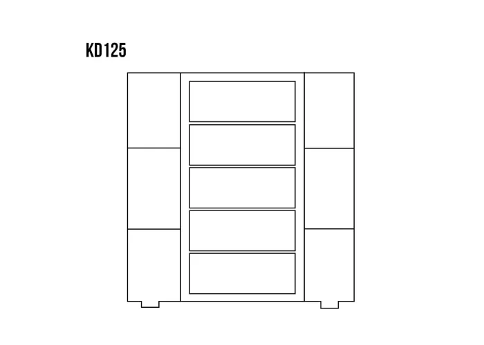 Komoda kombinovaná z masivní borovice KD125