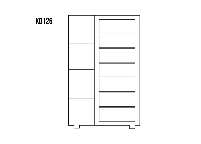 Komoda kombinovaná z masivní borovice KD126