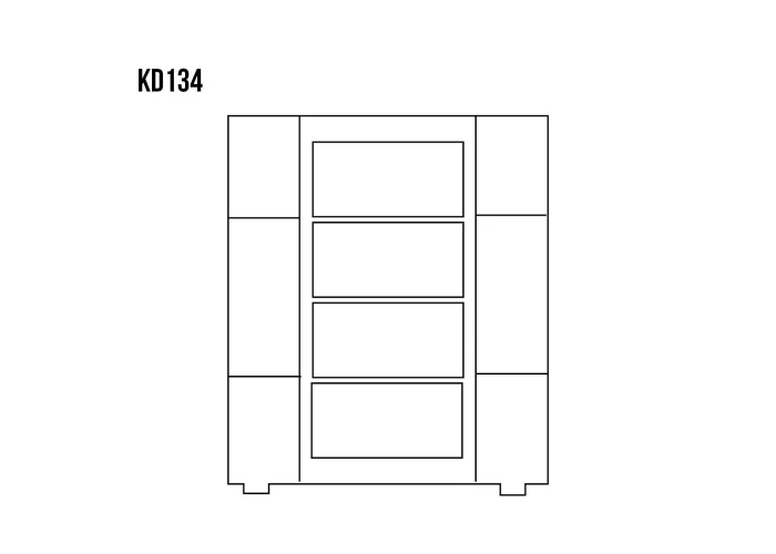 Komoda kombinovaná z masivní borovice KD134
