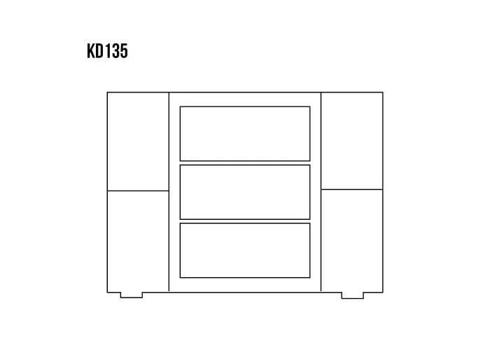 Komoda kombinovaná z masivní borovice KD135