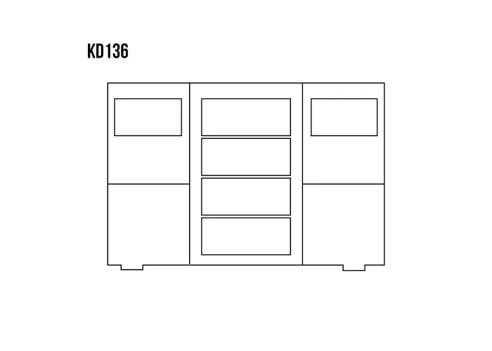 Komoda kombinovaná z masivní borovice KD136