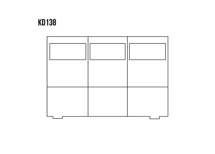 Komoda kombinovaná z masivní borovice KD138