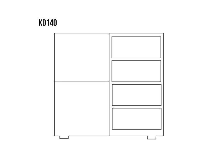 Komoda kombinovaná z masivní borovice KD140
