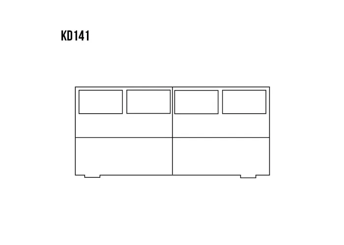 Komoda kombinovaná z masivní borovice KD141
