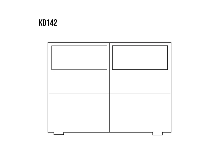 Komoda kombinovaná z masivní borovice KD142