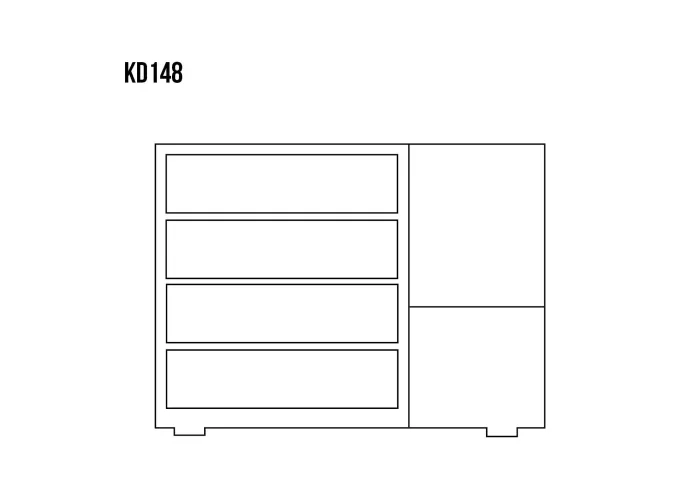 Komoda kombinovaná z masivní borovice KD148