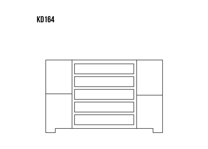 Komoda kombinovaná z masivní borovice KD164