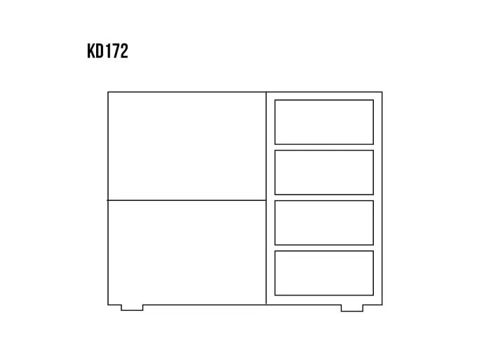 Komoda kombinovaná z masivní borovice KD172