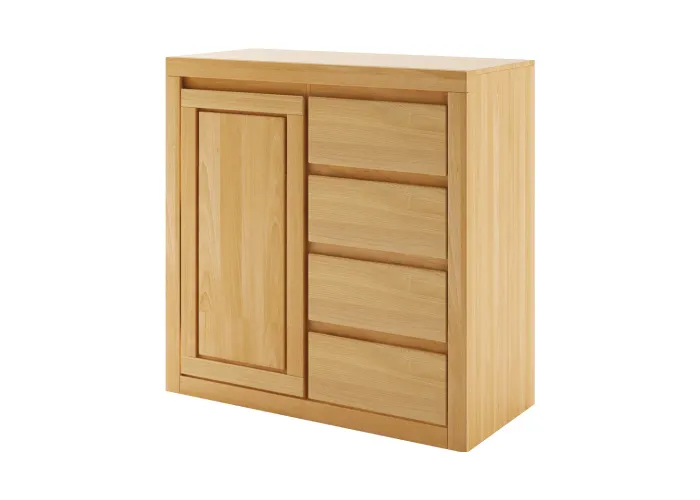 Komoda kombinovaná z přírodního buku KD411