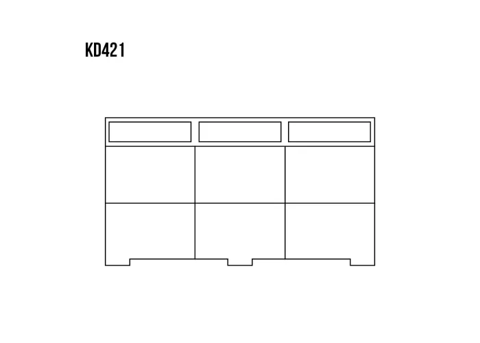 Komoda kombinovaná z přírodního buku KD421