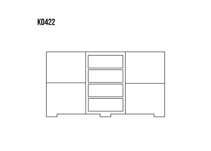 Komoda kombinovaná z přírodního buku KD422