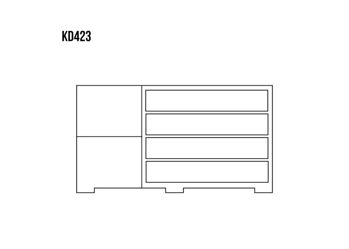 Komoda kombinovaná z přírodního buku KD423