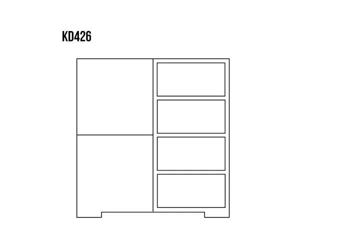 Komoda kombinovaná z přírodního buku KD426