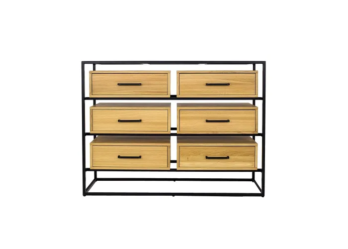 Komoda kombinovaná z přírodního dubu KD371