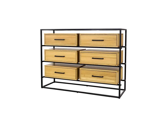 Komoda kombinovaná z přírodního dubu KD371