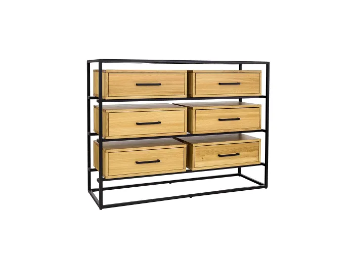 Komoda kombinovaná z přírodního dubu KD371