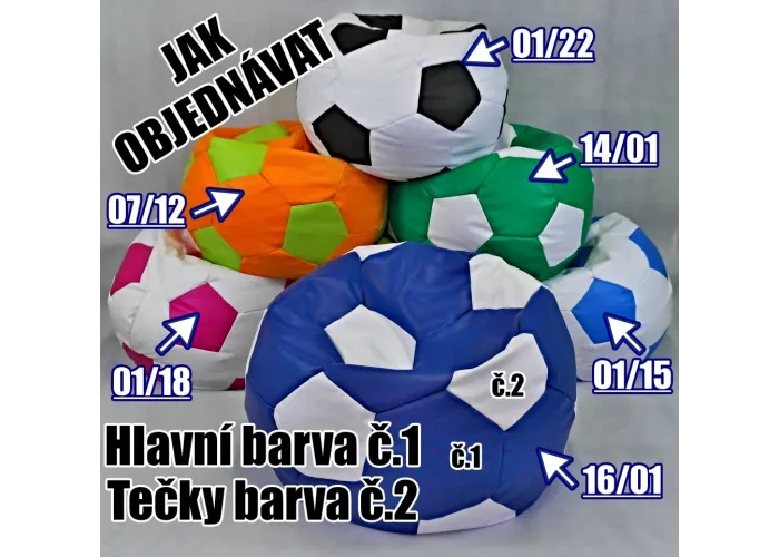 Sedací vak fotbal XL